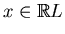 $ x\in \mathbb{R}L$