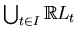 $ \bigcup_{t\in I}\mathbb{R}L_t$