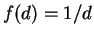 $f(d)=1/d$