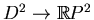 $ D^2\to \mathbb{R}P^2$